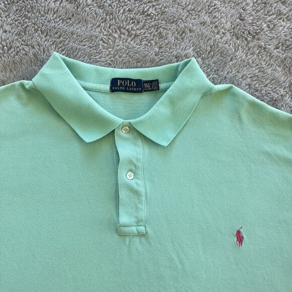 Polo Ralph Lauren Men’s Polo Shirt Short Sleeve 3XLT Tall Blue Green Lot of Two - Picture 8 of 11